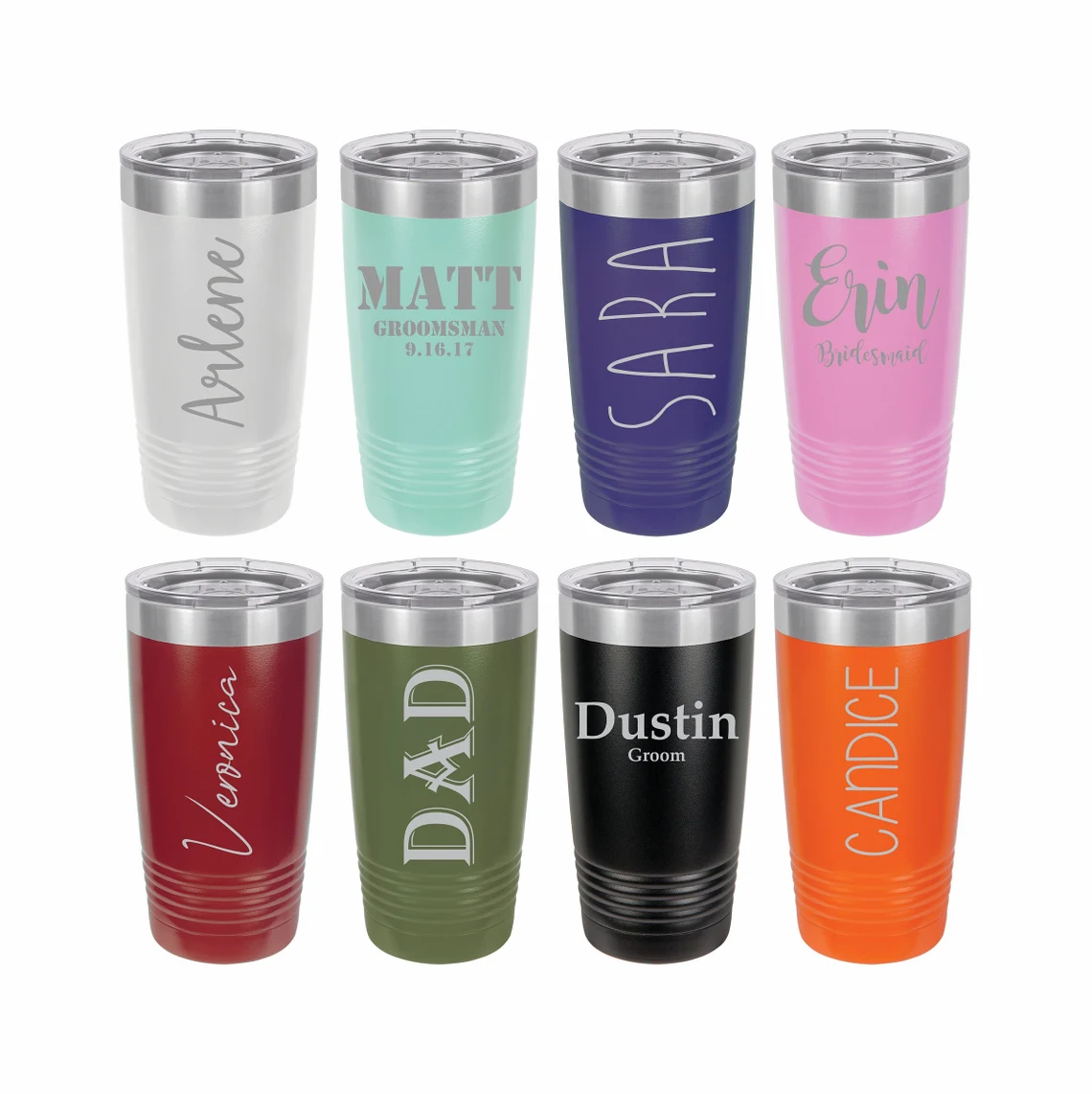 Cup engraving options